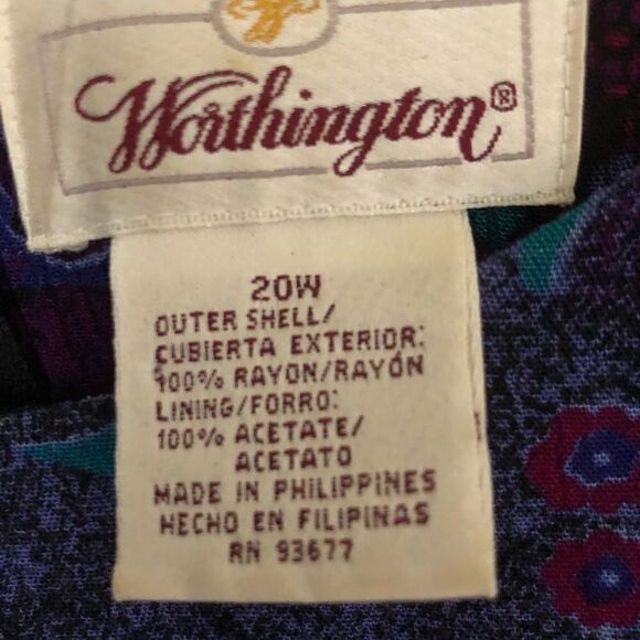 Worthington Plus Size Pleated Maxi Dress Size 20W - Picture 3 of 10